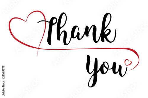 Herzlichen Dank Schriftzug mit Herzen