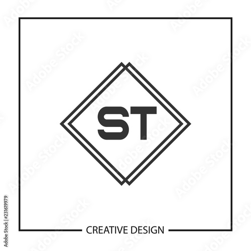 Initial Letter ST Logo Template Design Vector Illustration