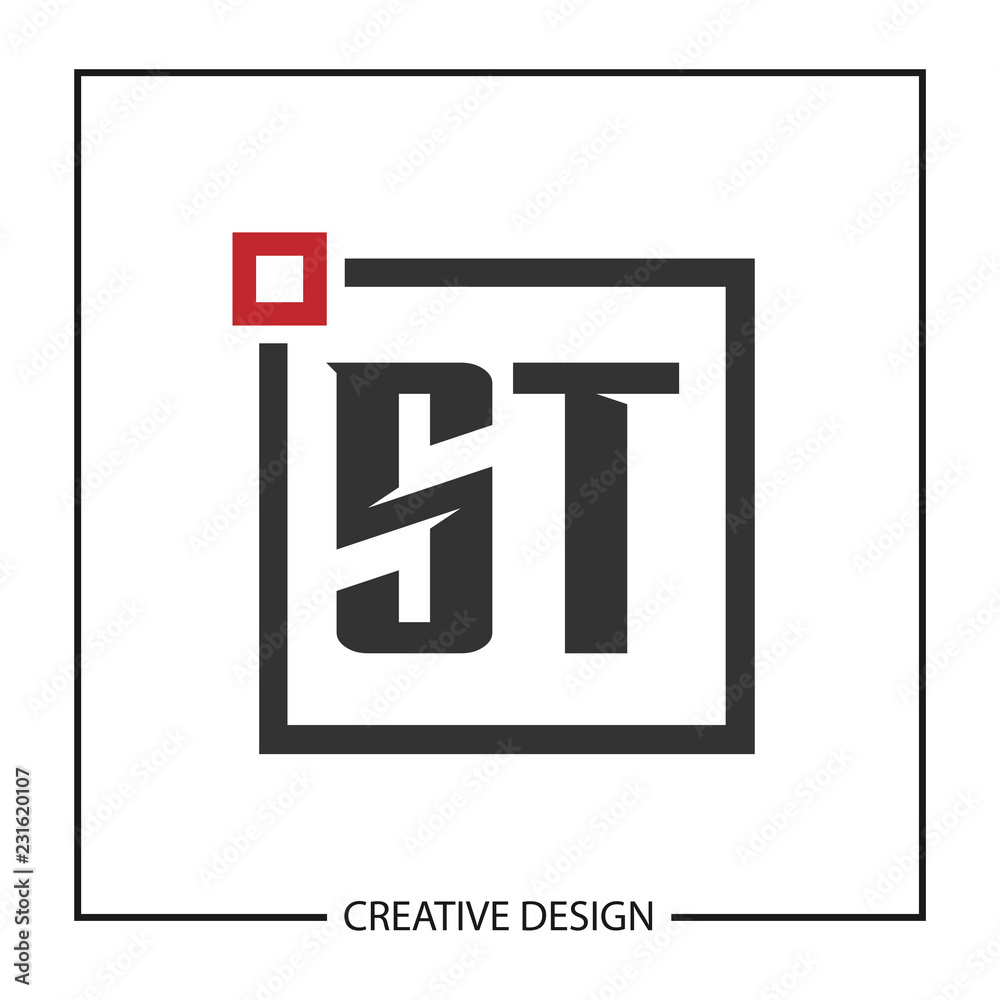 Fototapeta premium Initial Letter ST Logo Template Design Vector Illustration