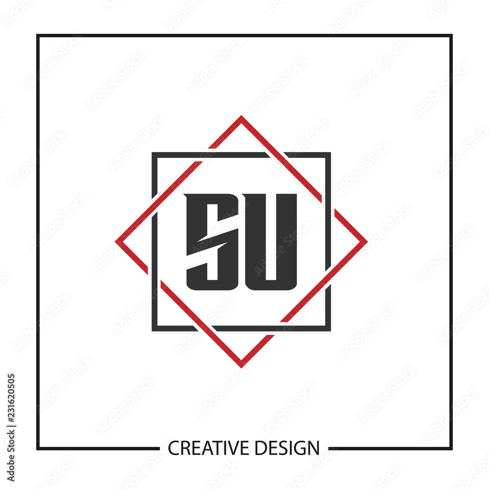 Initial Letter SU Logo Template Design Vector Illustration Initial Letter SU Logo Template Design Vector Illustration