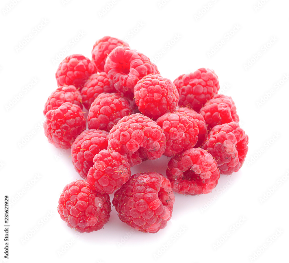 Raspberries isolated on white background Raspberries isolated on white background