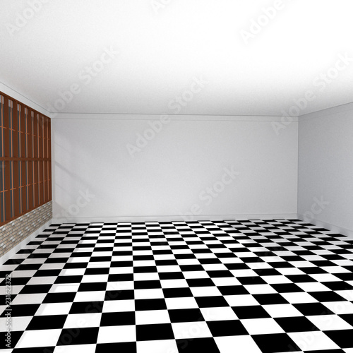 Empty room   3D rendering