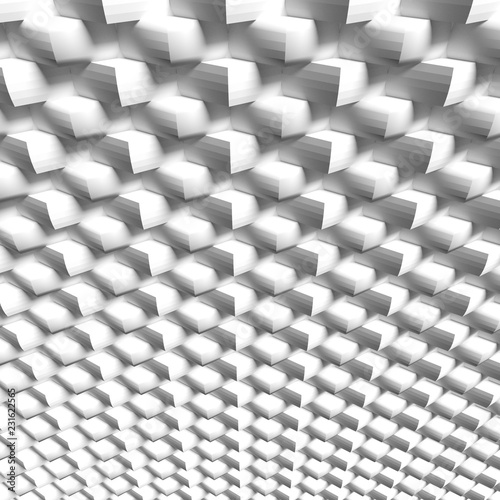 White geometric texture  3d rendering