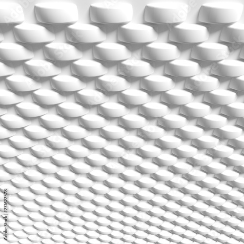 White geometric texture  3d rendering