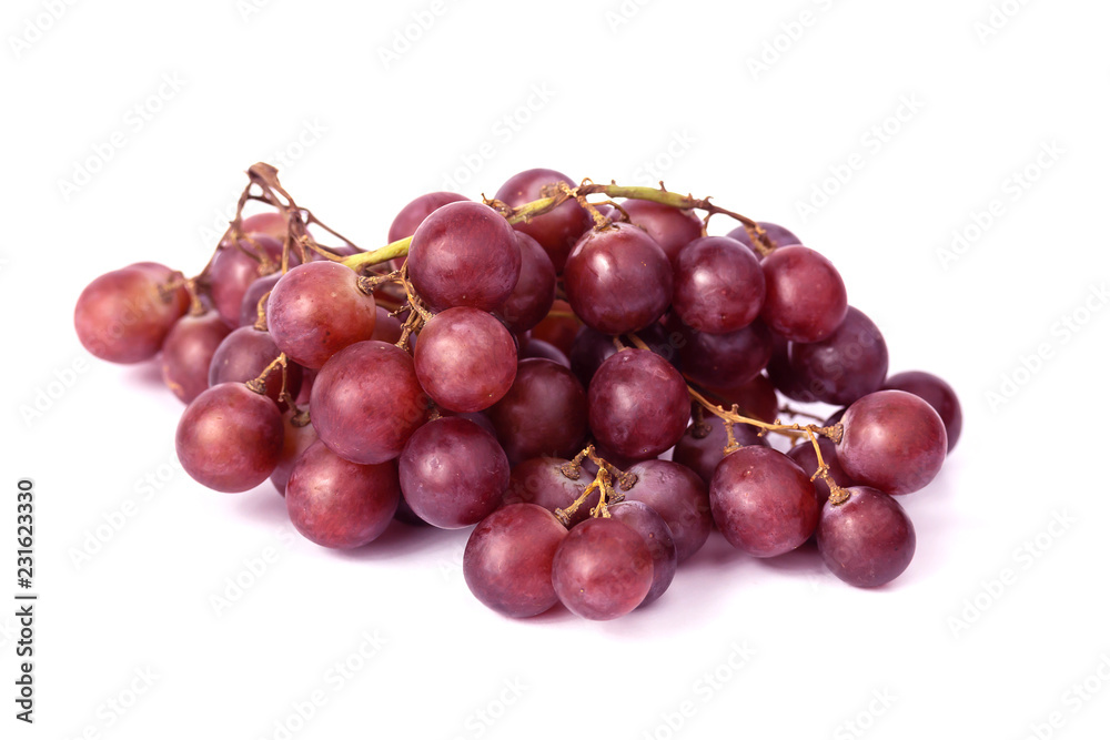 Purple grapes from the farm isolate on white
