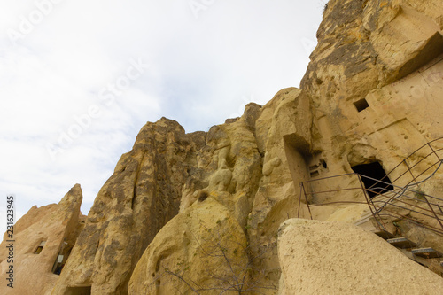 Public places Goreme open air museum Cappadocia Turkey rock formations