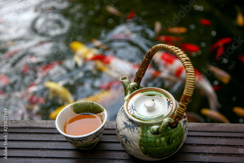 Tea set the goldfish photo