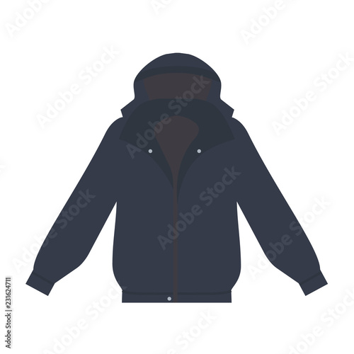 jacket icon in flat style isolated vector illustration on white transparent background. winter jacket