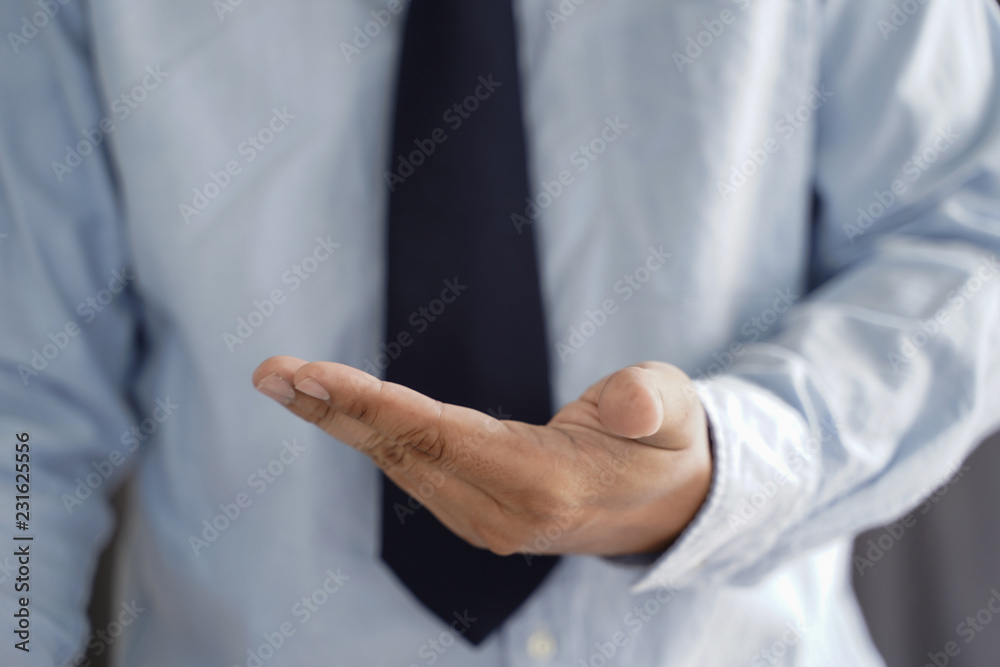 Business man hold the smartphone on the street and copy space. Business man hold the smartphone on the street and copy space.