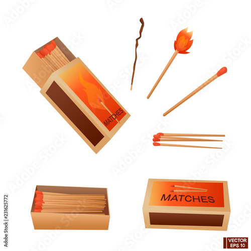 Set of matches and matchbox.