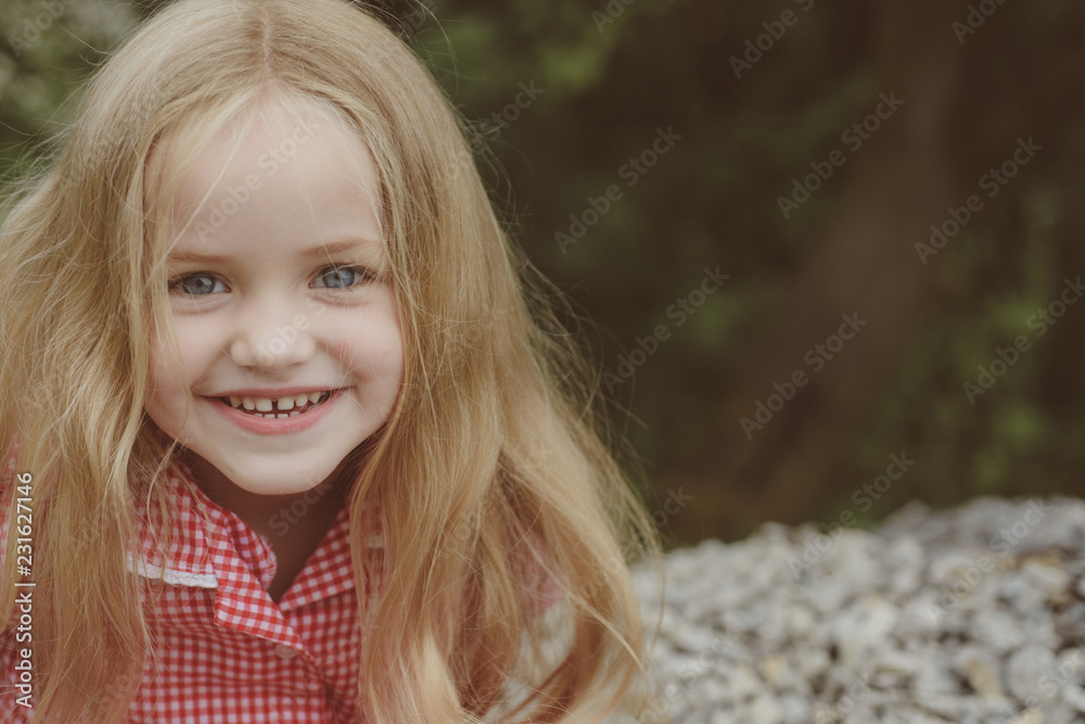 Having my hair dressed. Small girl wear long hair. Little girl with blond hair. Happy little child with adorable smile. Small child happy smiling. Having a happy childhood Having my hair dressed. Small girl wear long hair. Little girl with blond hair. Happy little child with adorable smile. Small child happy smiling. Having a happy childhood