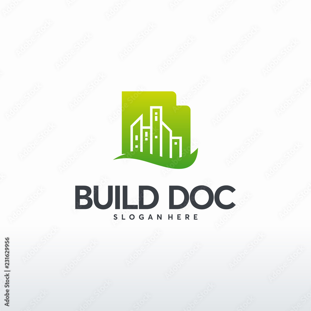 Buildings Document logo designs concept vector, Property symbol, Real estate logo