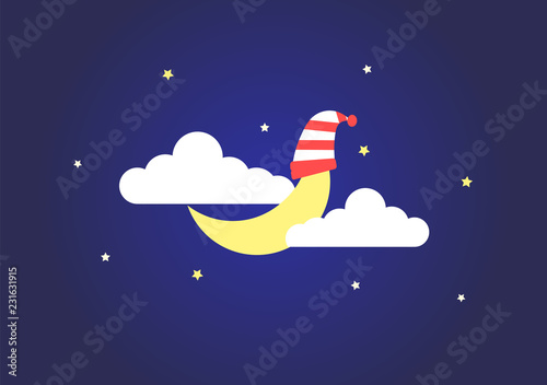 Good night background.Vector illustration