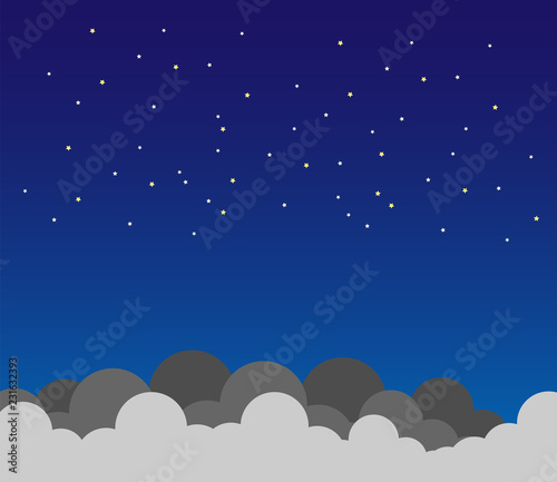 Good night background.Vector illustration