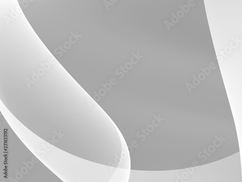 white abstract background, 3D rendering.