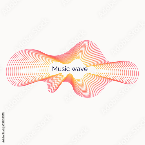 Abstract background with a dynamic musis waves.