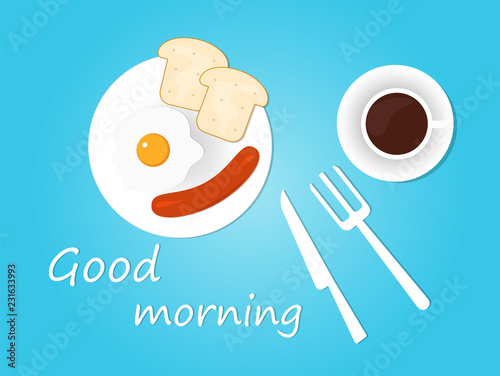 Good morning breakfast background