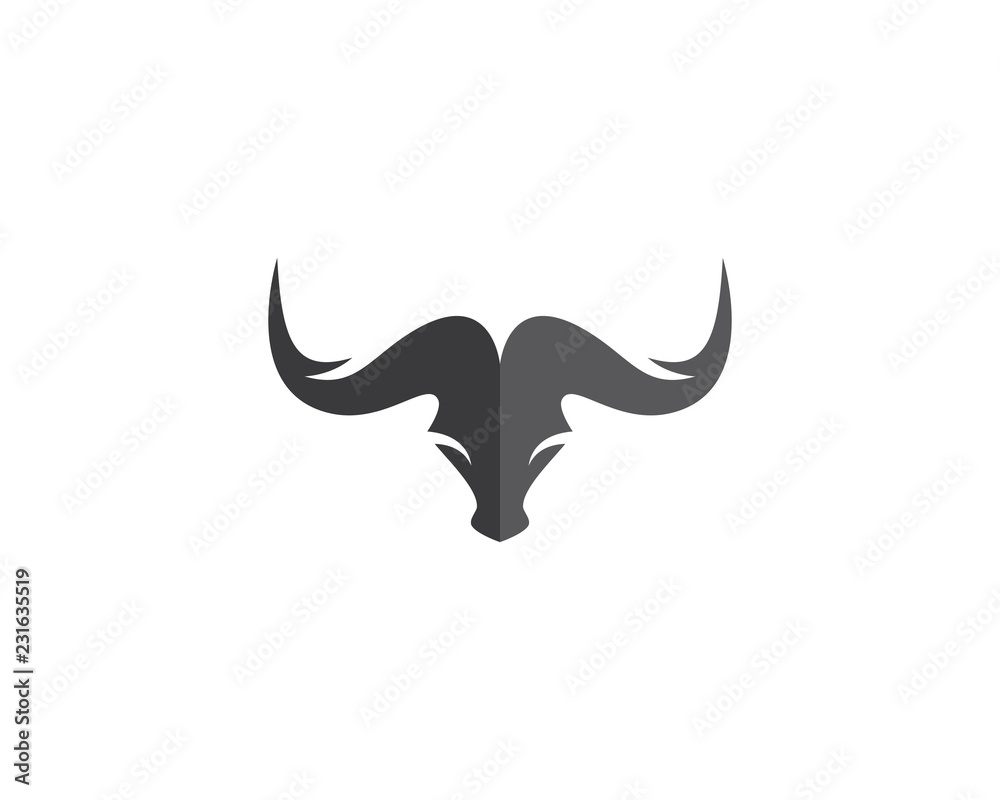 Fototapeta premium Bull head logo illustration