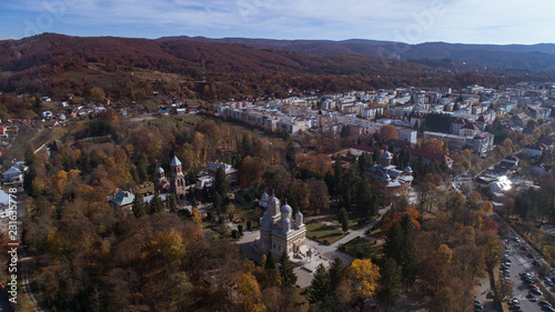 Aerial view of a beautiful orthodox church.