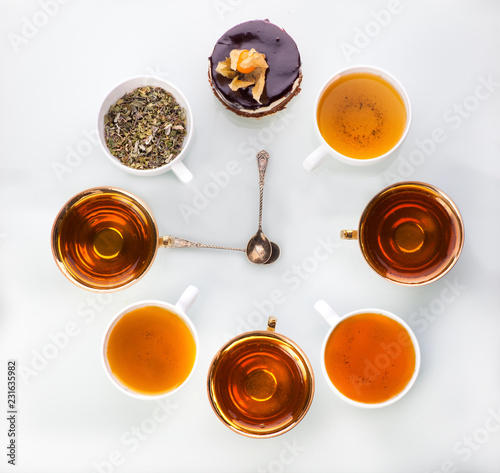 Tea Time. Tea Cups Clock