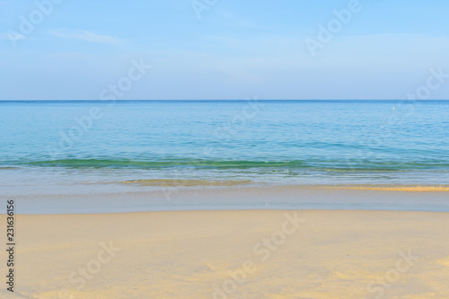 Surin Beach with blue sky  Phuket in Thailand