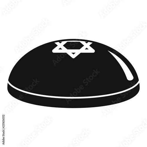 Kippah icon. Simple illustration of kippah vector icon for web design isolated on white background