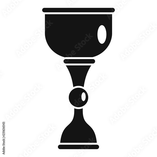 Gold jewish cup icon. Simple illustration of gold jewish cup vector icon for web design isolated on white background
