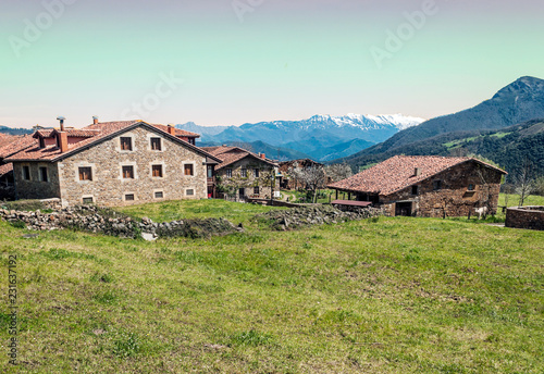 Mogrovejo village in the north of Spain photo