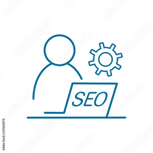 SEO-оптимизация. Векторный значок.