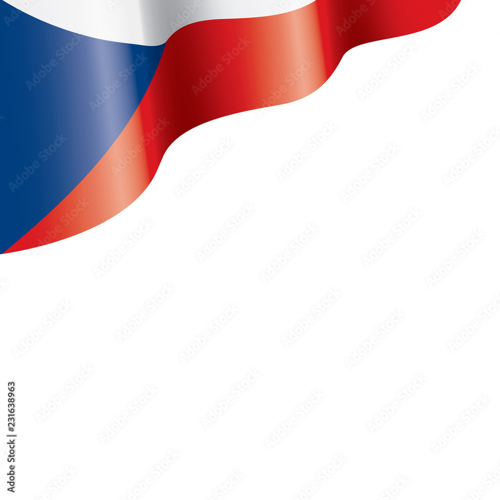 Czechia flag, vector illustration on a white background Czechia flag, vector illustration on a white background