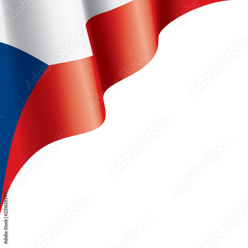 Czechia flag, vector illustration on a white background