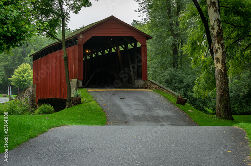 Covered Bridge in the Countryside