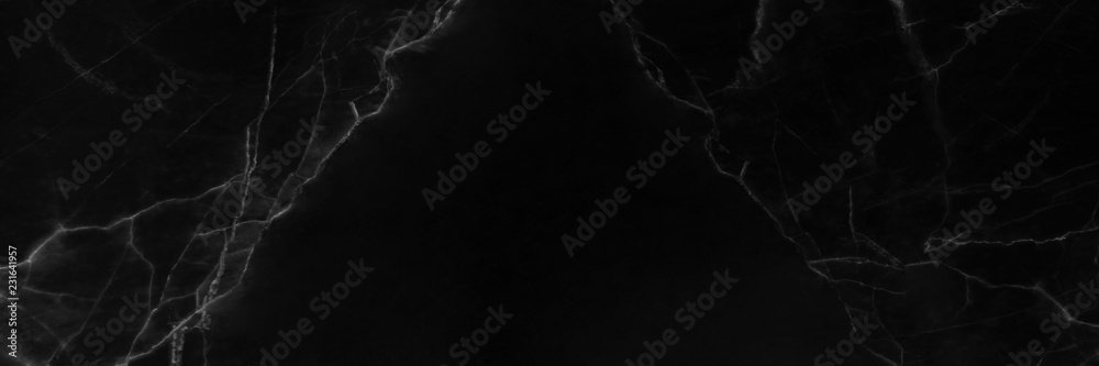 Fototapeta premium panoramiczne czarne tło z marmuru kamień tekstury dla projektu