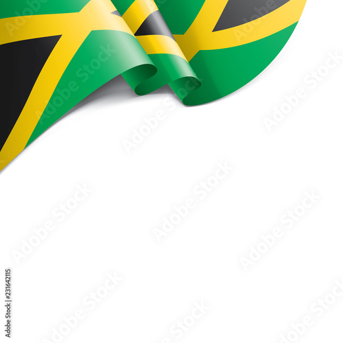 Jamaica flag, vector illustration on a white background