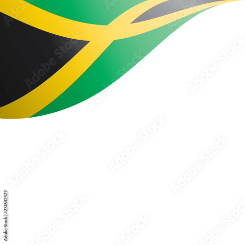 Jamaica flag, vector illustration on a white background