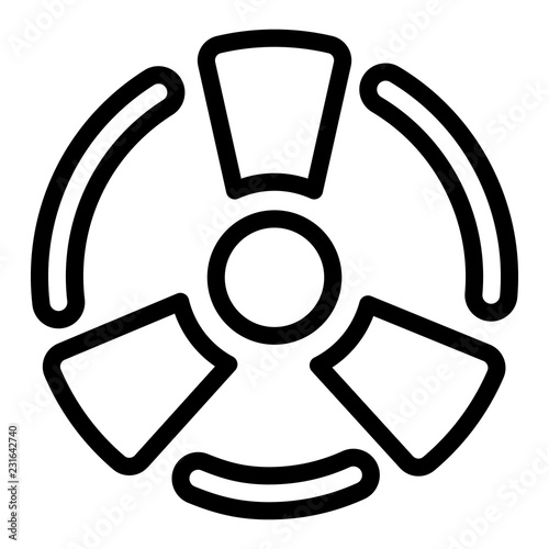 Atomic energy icon. Outline atomic energy vector icon for web design isolated on white background