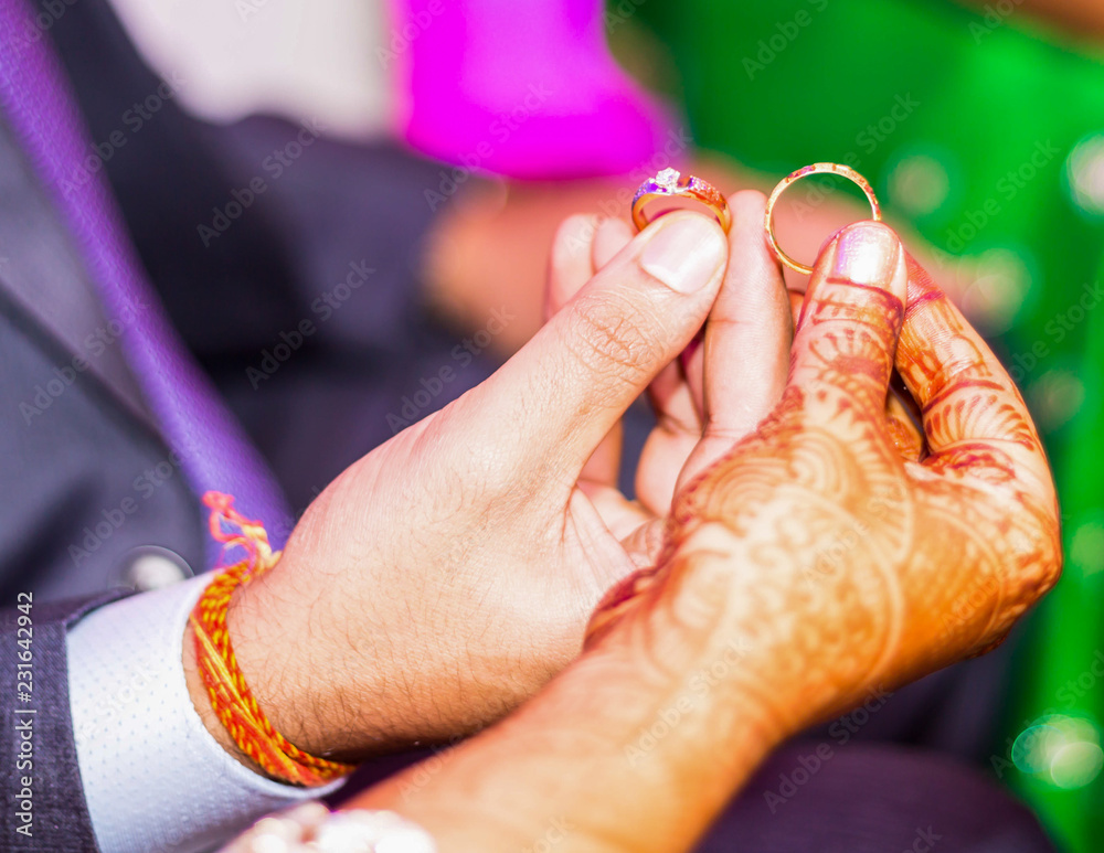 Indian wedding ring ceremony, Delhi Stock Photo | Adobe Stock