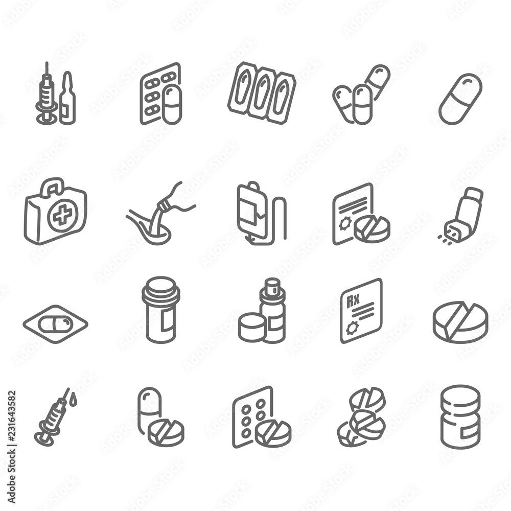 Bottle with recipe, spoon and vitamin perfect drop. Illness illustrations, editable vector and more medicine like spray or medical drugs icons collection. Bottle with recipe, spoon and vitamin perfect drop. Illness illustrations, editable vector and more medicine like spray or medical drugs icons collection.