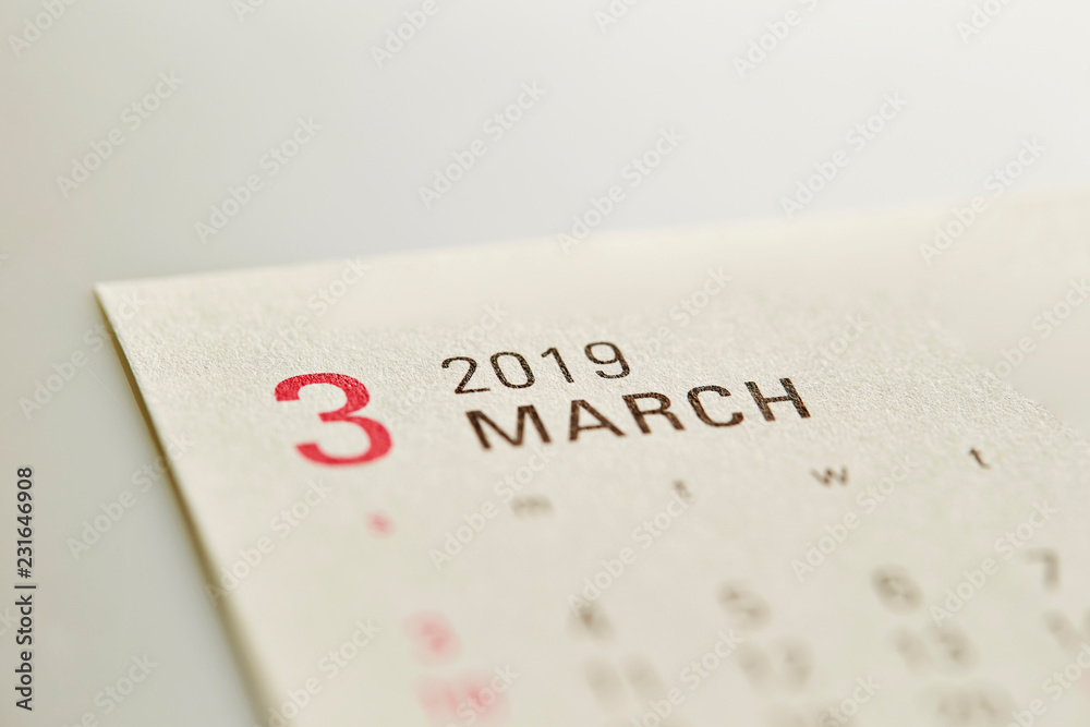 2019 March calendar background 2019 March calendar background