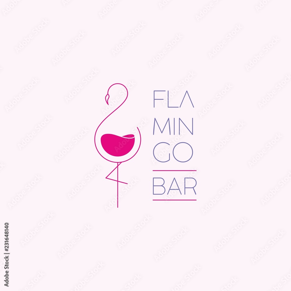 Flamingo bar logo Flamingo bar logo