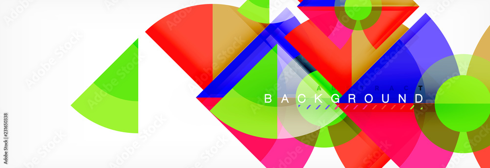 Triangles and circle geometric background Triangles and circle geometric background