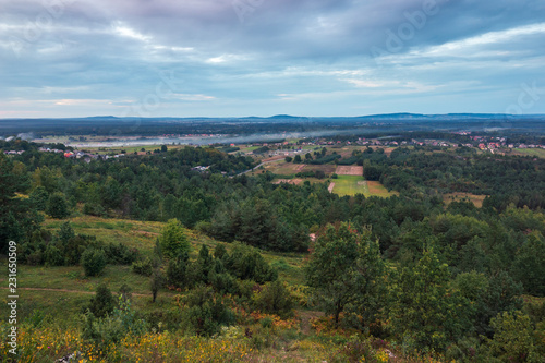 Fototapeta Naklejka Na Ścianę i Meble -  View from Miedzianka peak in Swietokrzyskie Mountains near Kielce, Poland