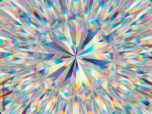 diamond structure extreme closeup and kaleidoscope photo