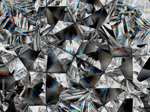 diamond texture closeup and kaleidoscope