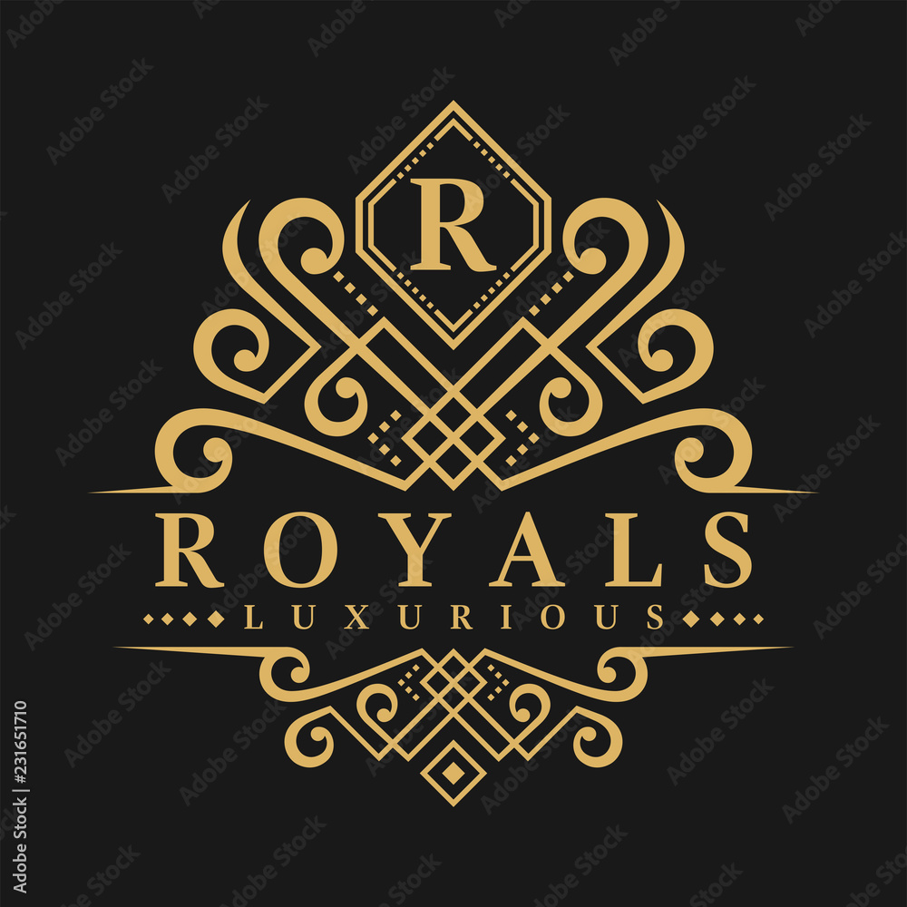 Letter R Logo - Classic Luxurious Style Logo Template Stock Vector ...