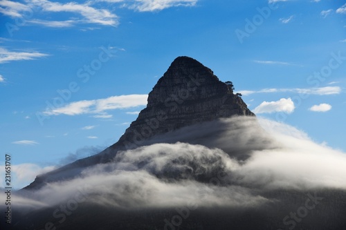 View from Camps Bay to Lion's Head, Cape Town, Western Cape, South Africa, Africa photo