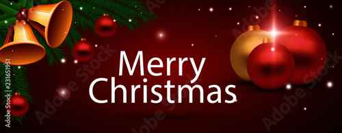 Vector illustration of marry Christmas poster.