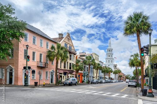 the high street in Charleston South Carolina  photo