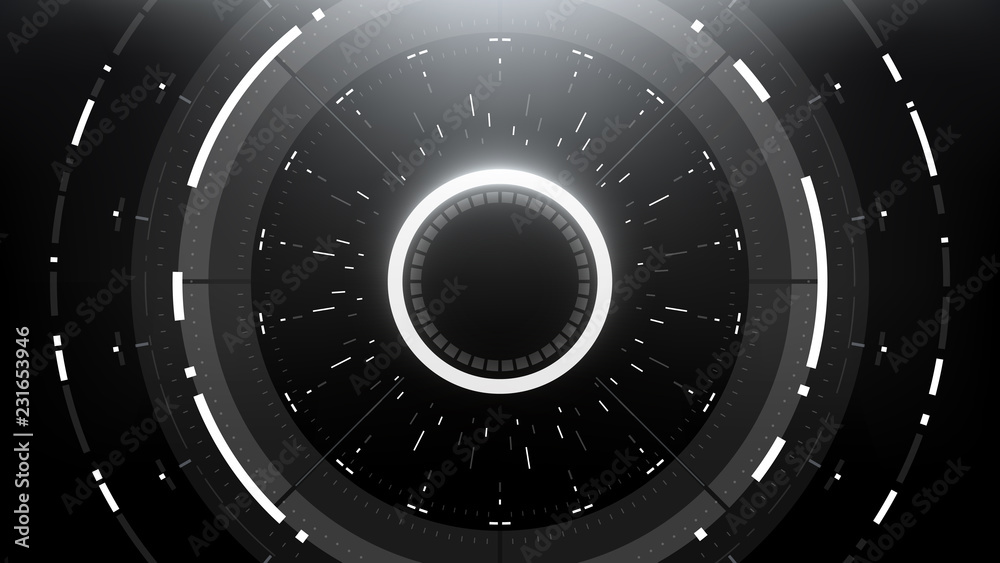 Futuristic Technology Abstract Circlular Background. Vector Science Fiction Hi-Tech Wallpaper Futuristic Technology Abstract Circlular Background. Vector Science Fiction Hi-Tech Wallpaper