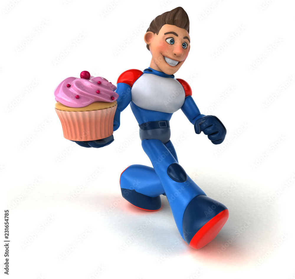 Super modern superhero - 3D Illustration Super modern superhero - 3D Illustration